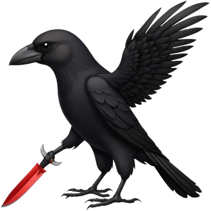 crow with knife emoji