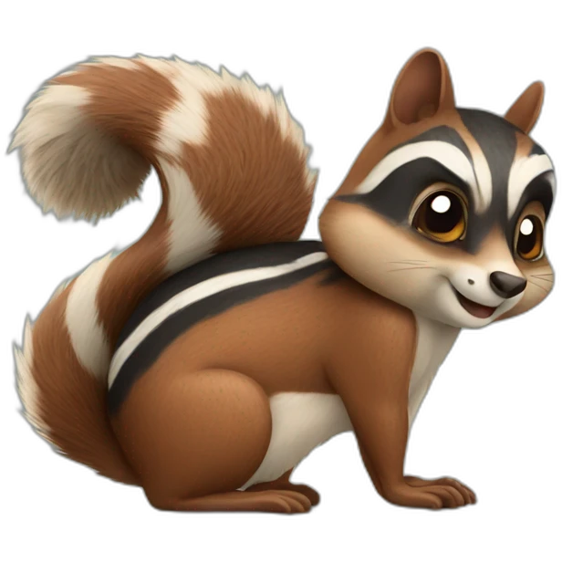 Squirrel and raccoon emoji