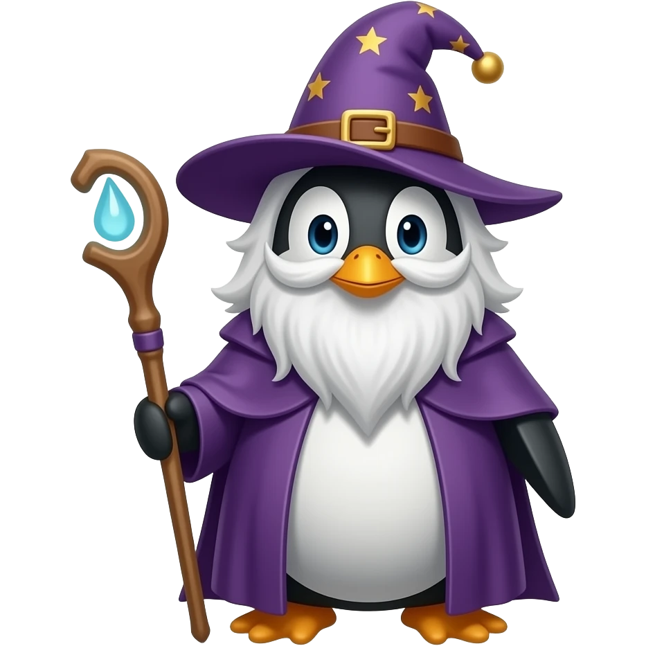 Penguin Wizard emoji