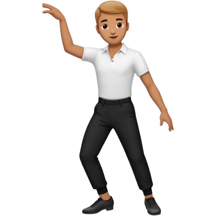 MALE CHOREOGRAPHER DANCING TAP WITH PANTS AND SHIRT emoji