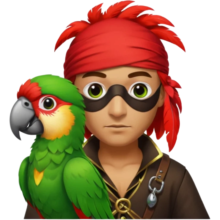 pirate and parrot emoji