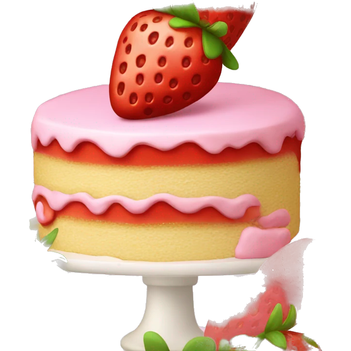 Strawberry cake  emoji