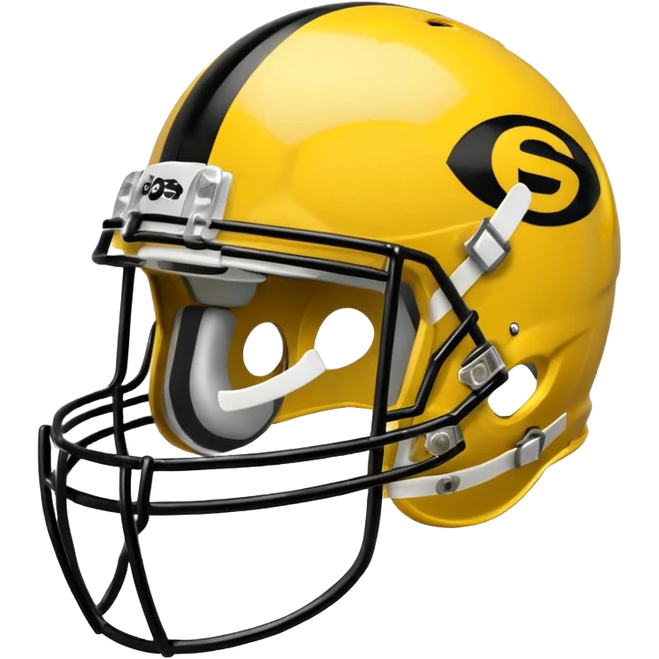 College football player helmet in yellow color emoji