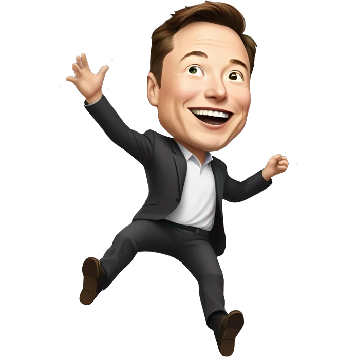 elon musk jumping for joy emoji
