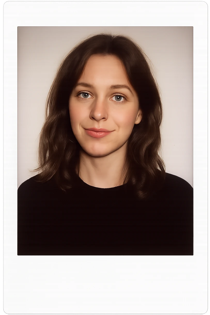 foto polaroid di una donna emoji