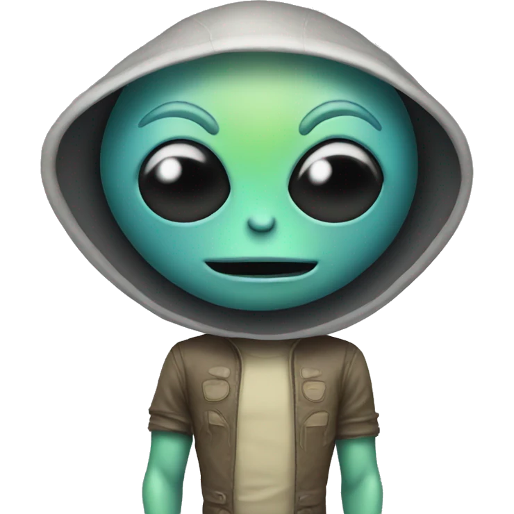 Alien with a gay emoji