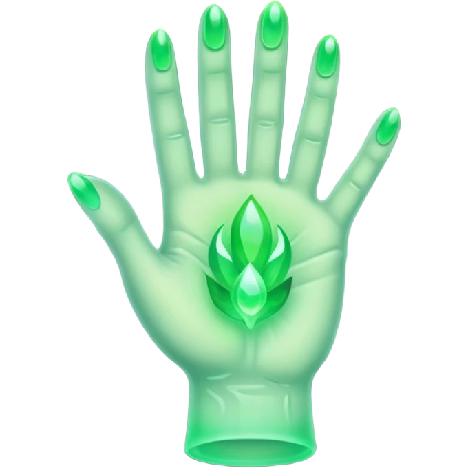 green magical hand icon from Skyrim emoji