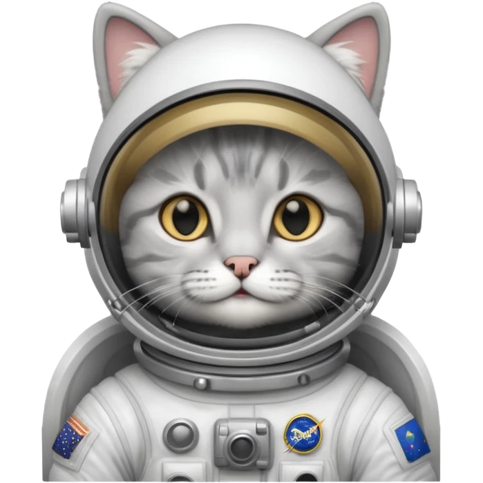 grey cat Astronaut emoji