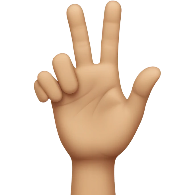 hand with 2 fingers up emoji