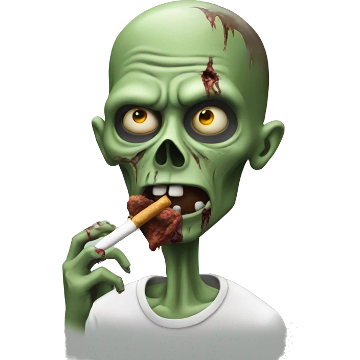 Zombie smoking emoji