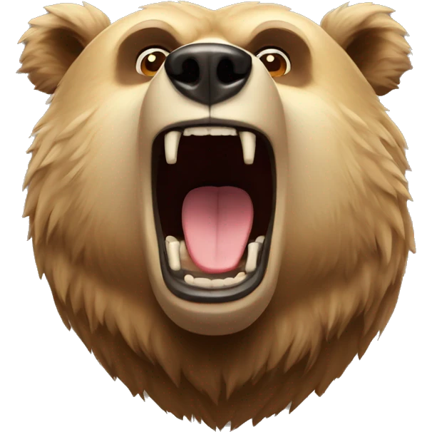 Bear that shouts «гоооол» emoji