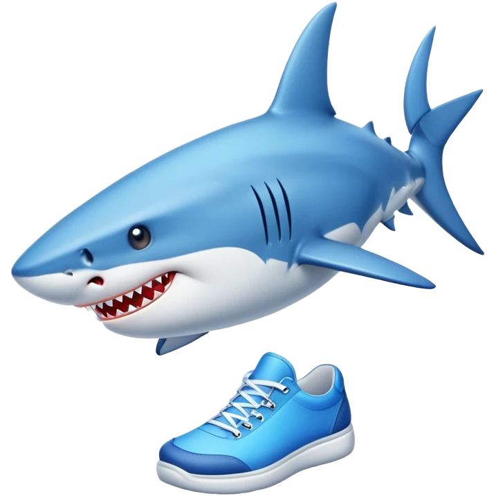 shark with blue shoes  emoji