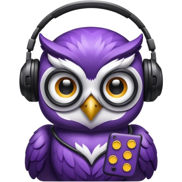 purple gamer owl emoji