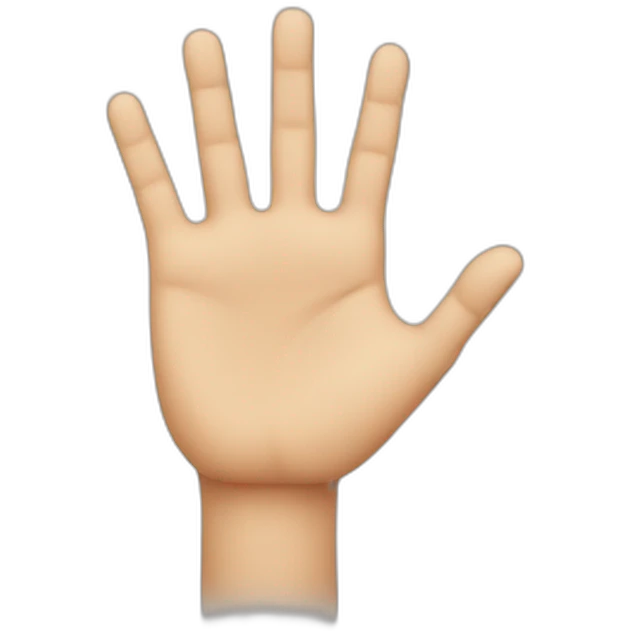 hand with three fingers emoji