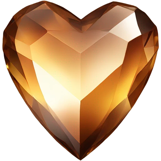 Brown crystal heart emoji