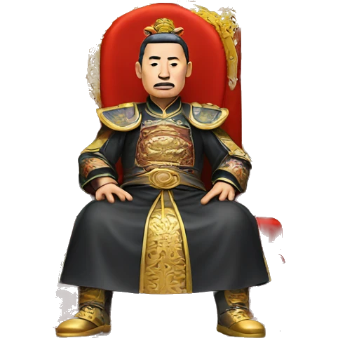 Chinese emperor on a throne  emoji