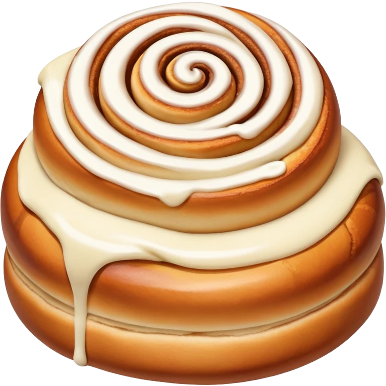 Cinnamon roll with cream emoji