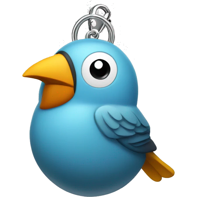a keychain with a bird imprint on it  emoji