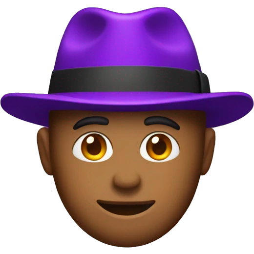 purple fedora without head emoji