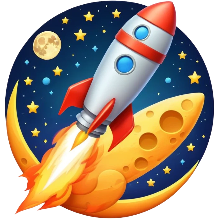 Generate a emoji rocket in the moon emoji