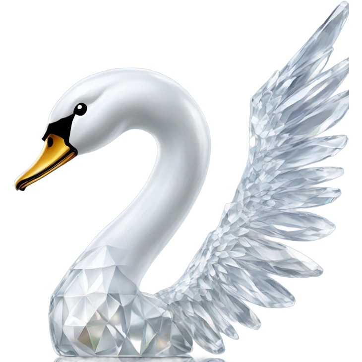 Crystal swan emoji