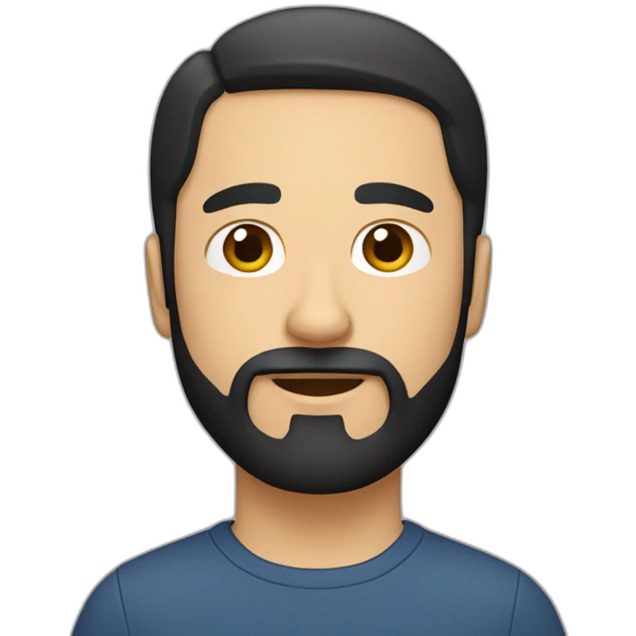 caucasian-man-with-black-hair-and-beard-with-a-beagle emoji