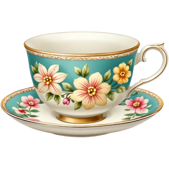 antique floral teacup emoji
