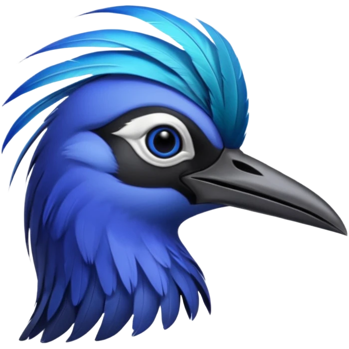 Blue Sicklebill headshot emoji
