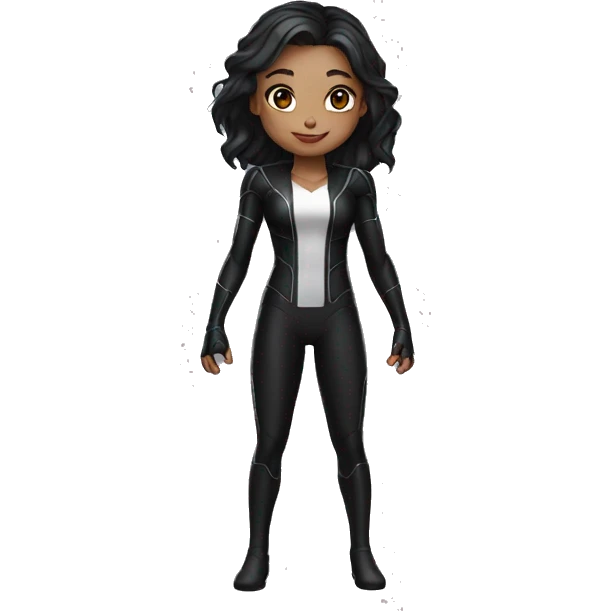 Spider man black suit girl Asia china emoji