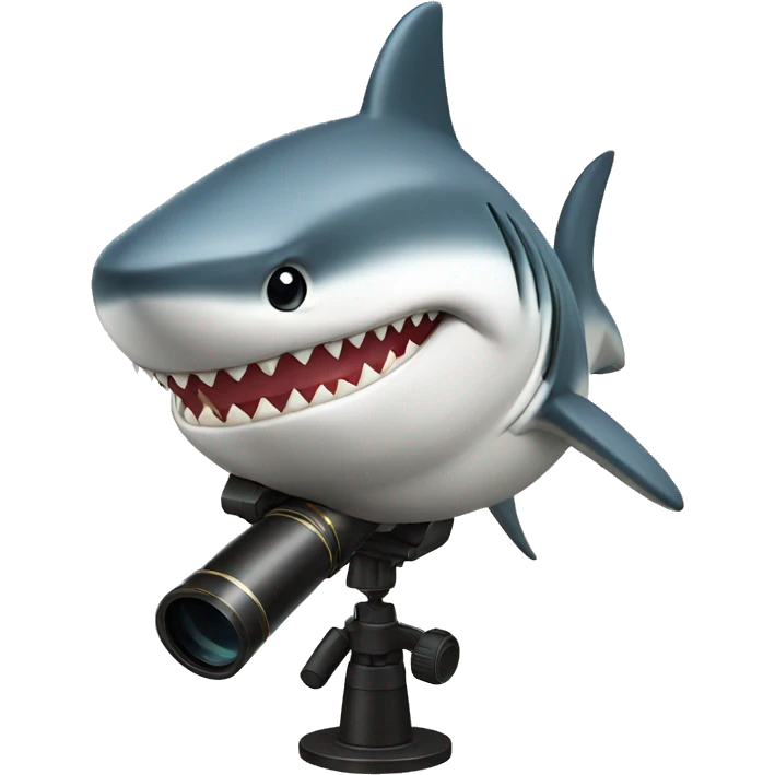 Shark with telescope  emoji