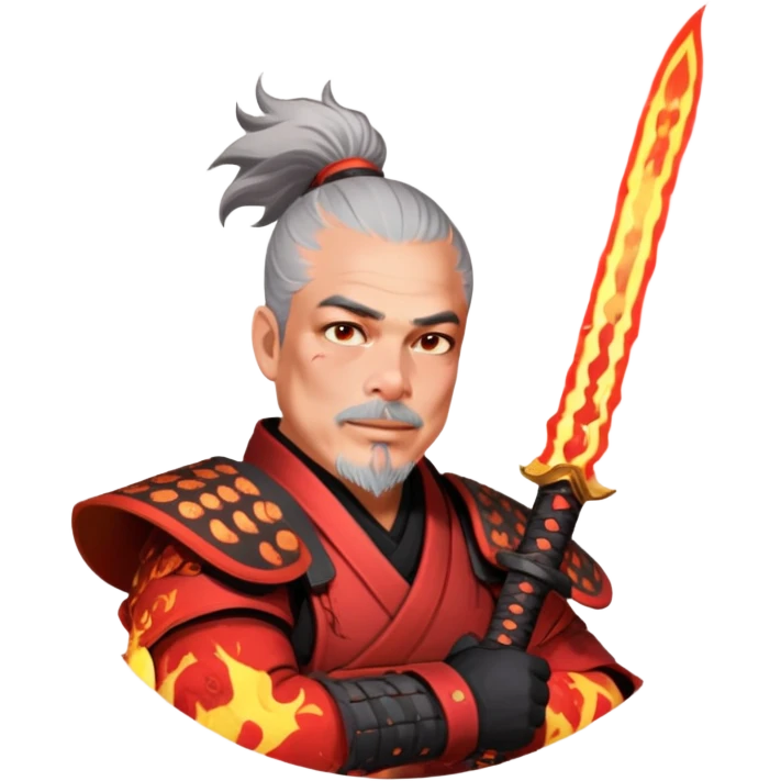 Fire-Wielding Samurai emoji