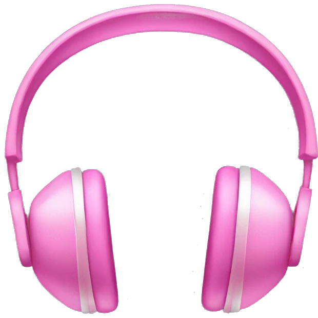 Pink headphone emoji