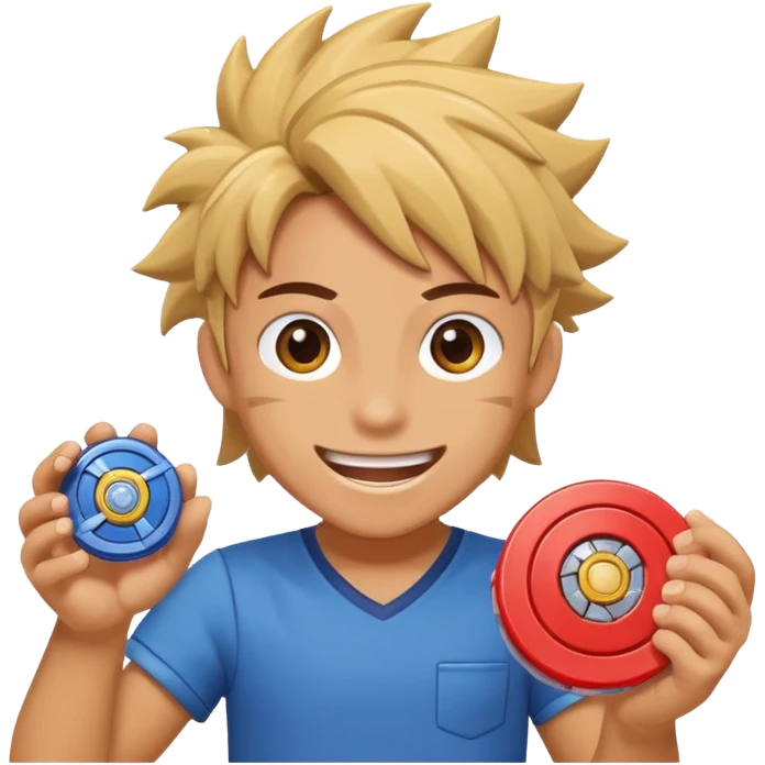 Beyblade with cool player emoji