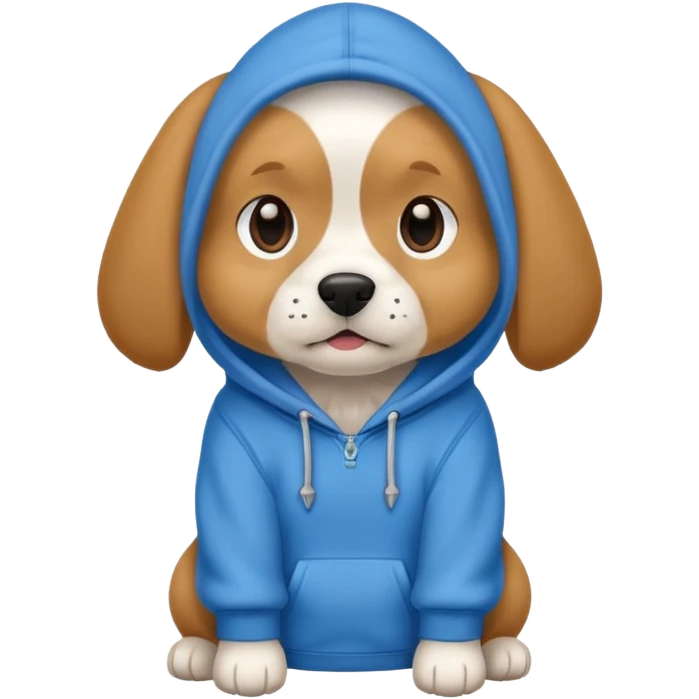 Dog wearing hoodie  emoji