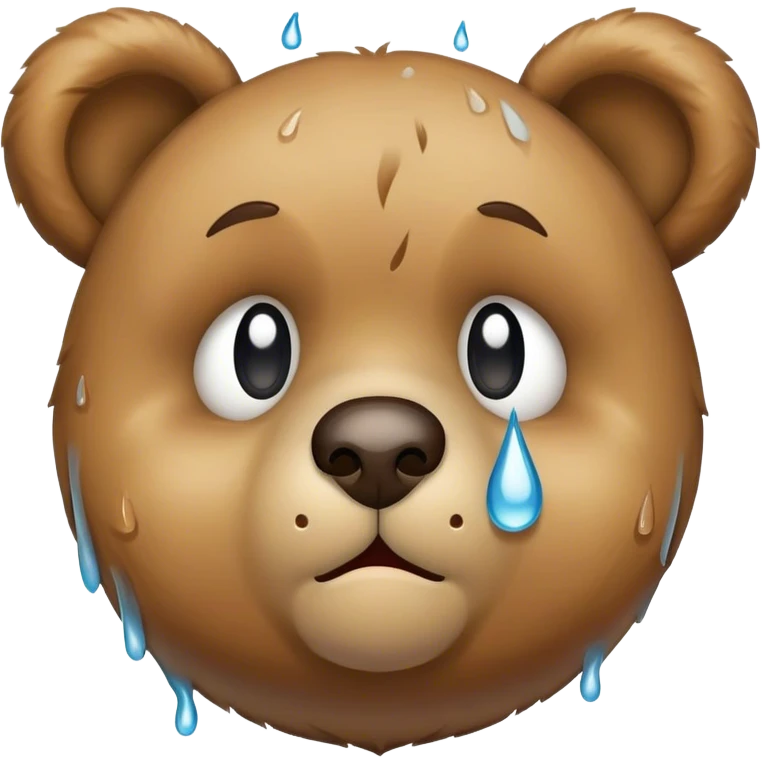 Teddy bear crying  emoji