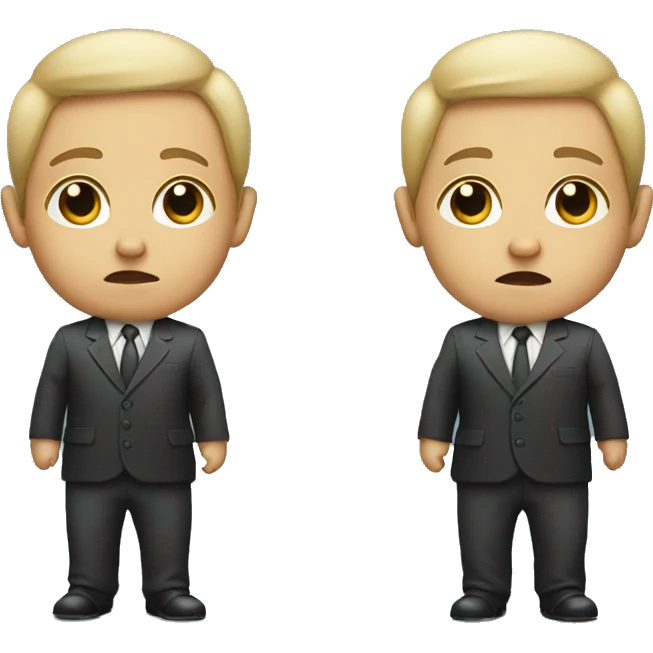 baby with serious man face emoji
