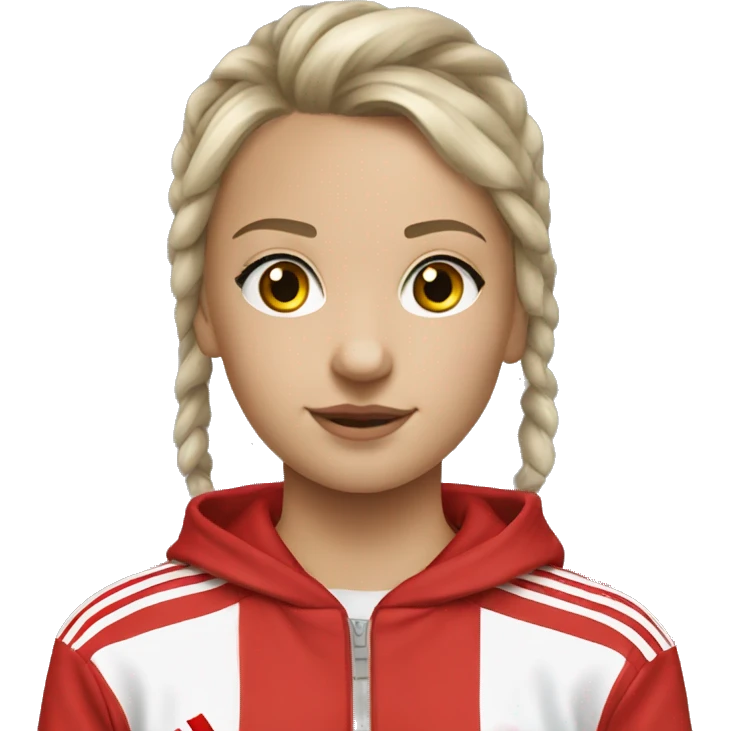 Young polish girl wearing adidas tracksuit emoji