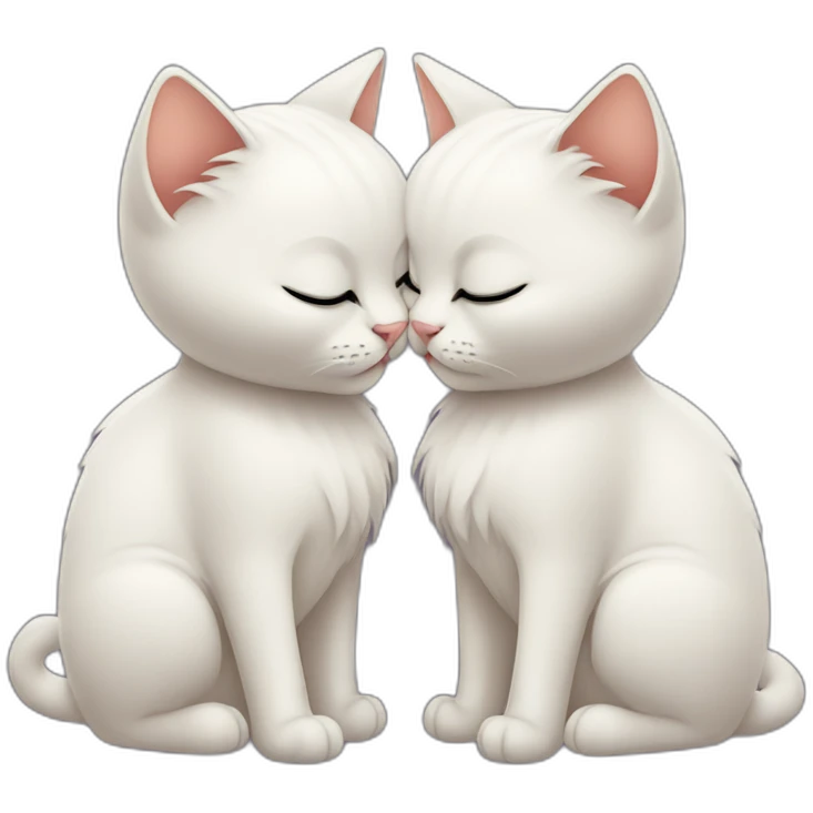 Two cats kissing emoji
