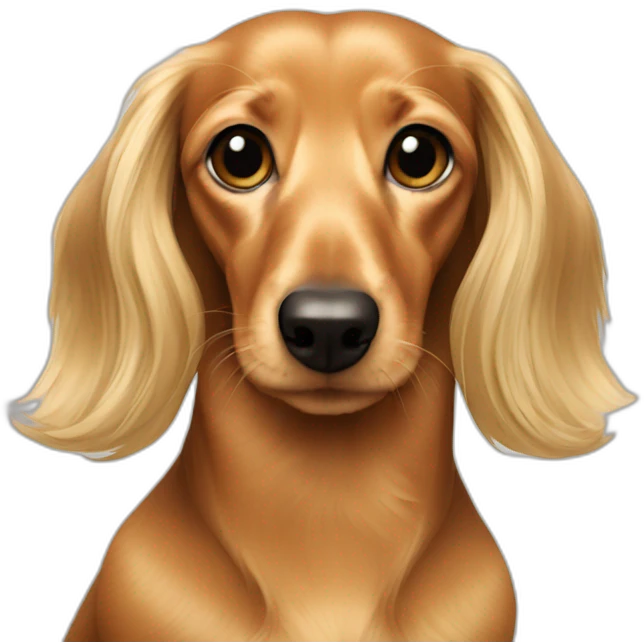 profile blonde longhaired dachshund emoji