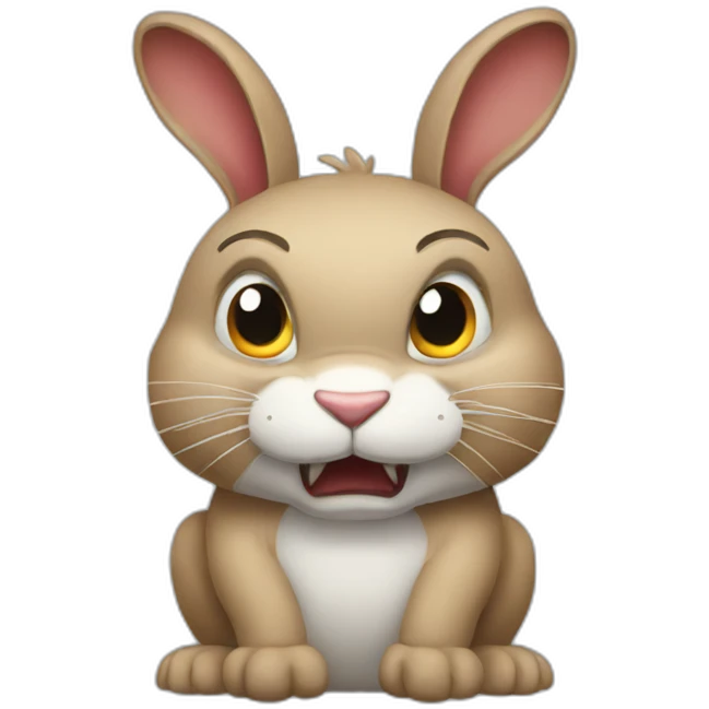 angry rabbit emoji