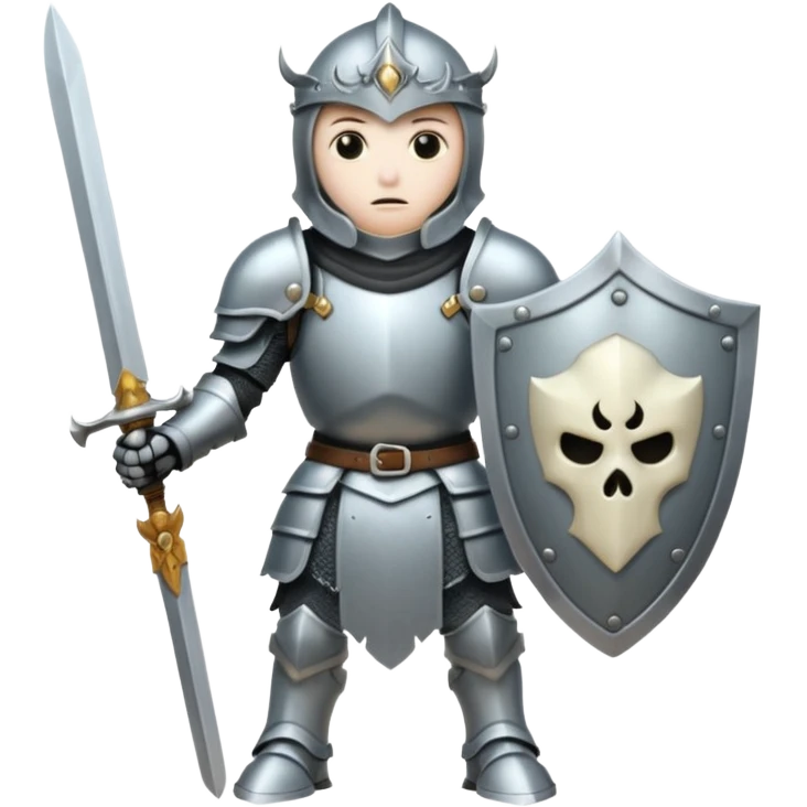 ghost knight with armor about to embark on an adventure  emoji