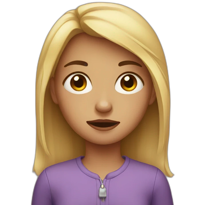 Girl with tears on her eyes  emoji