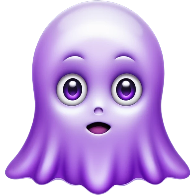 cute purple ghost with big eyes emoji