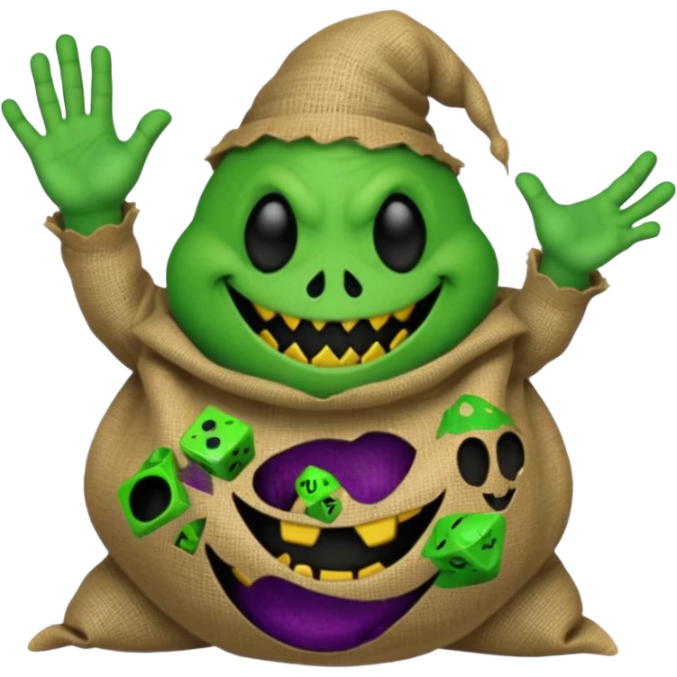 create Oogie boogie From nightmare before Christmas As Emojis that don’t already exists. emoji