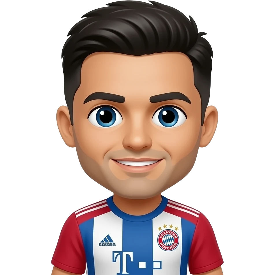 A bitmoji that look like Luis Díaz, left winger of Bayern Munchen emoji