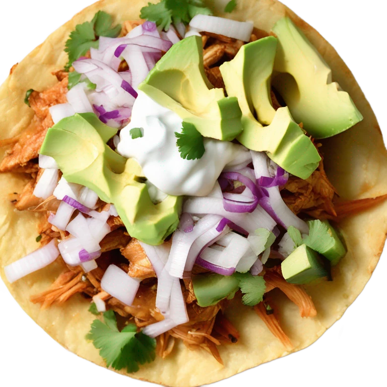 Shredded Chicken Tinga Tostada emoji