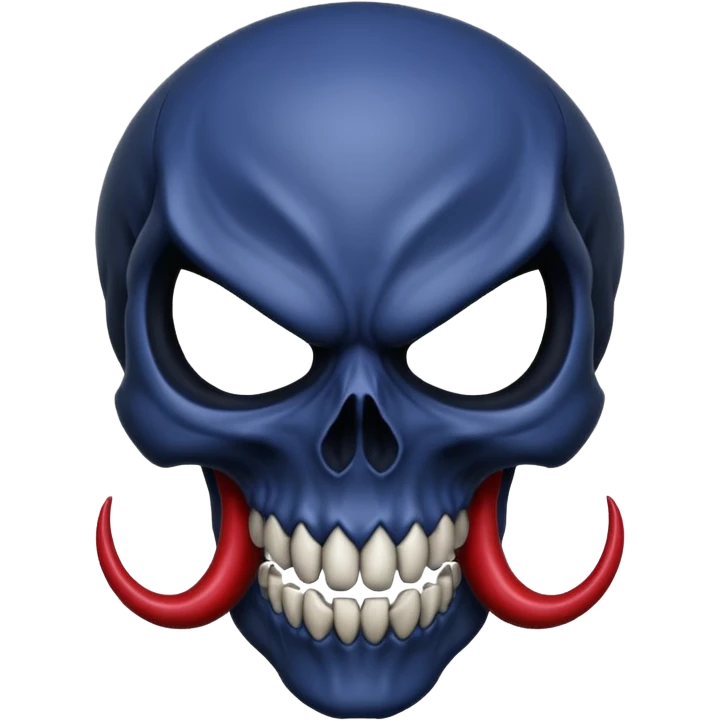 Indigo Dark Spooky Evil Venom-Skull emoji