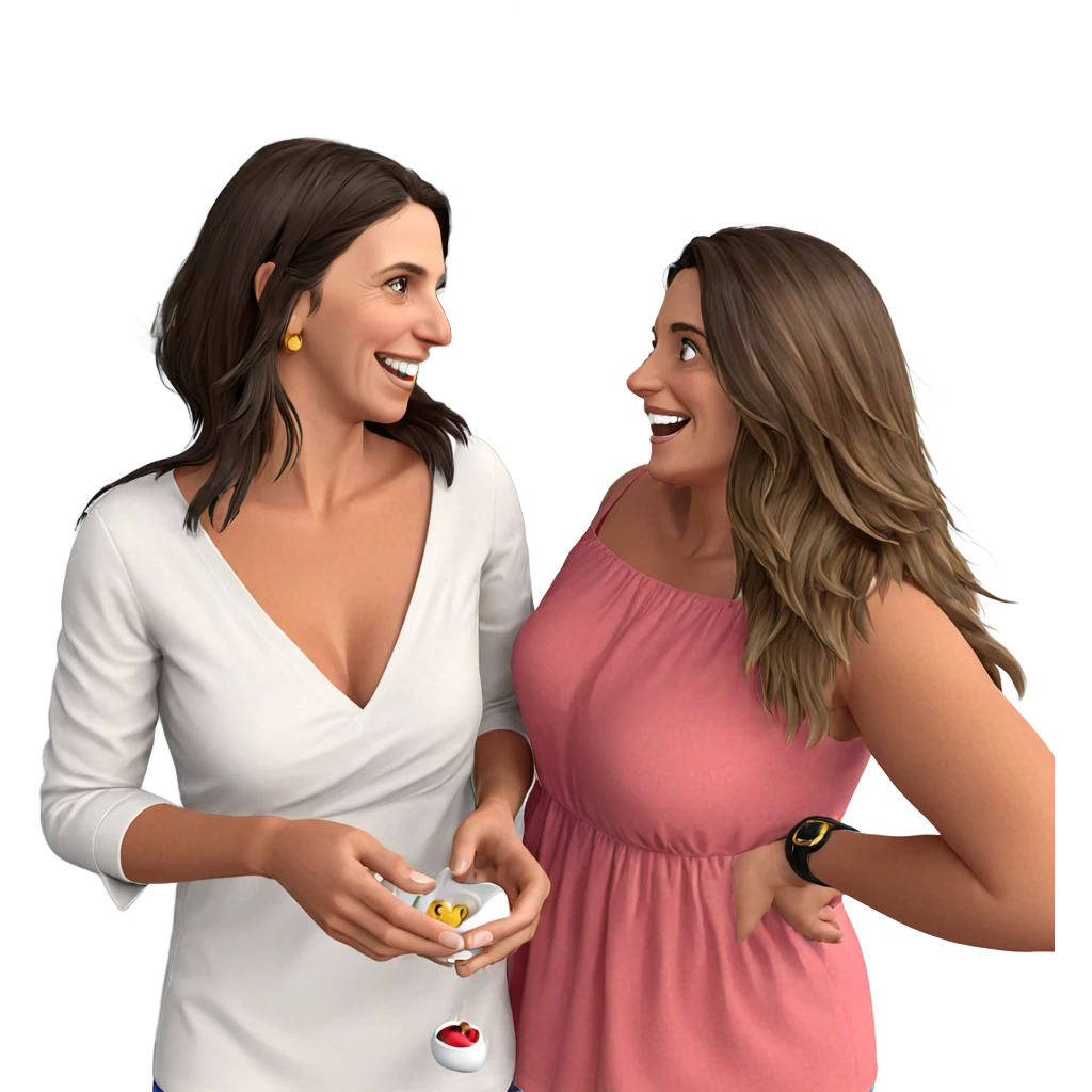 friends enjoying a sunny day emoji