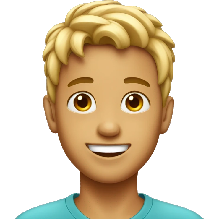 happy boy with earrings emoji