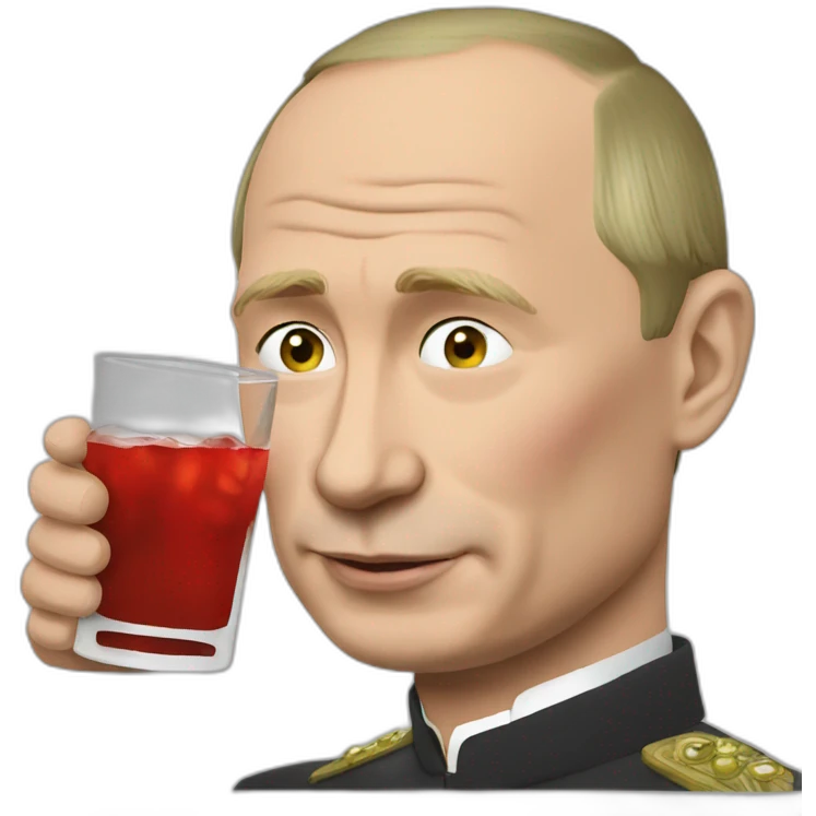 Putin drinking vodka emoji